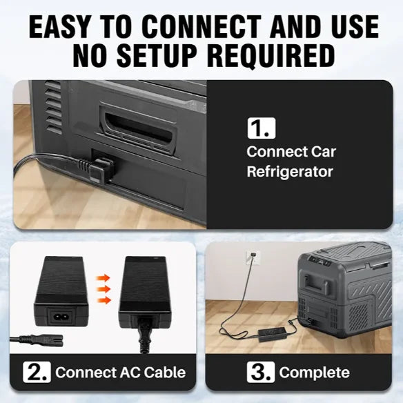 2025 Original 12/24V Solar Car Fridge Portable and Mobile Fridge for Car with Battery and Camping