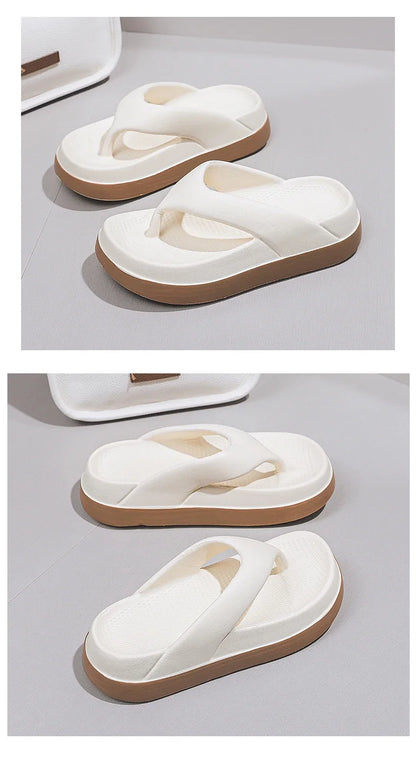 Woman flip flops Popular Design Shoes 2024 trend Casual Platform Sandals non-slip Outdoor slipper