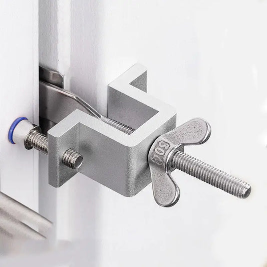 Portable Door Lock, Double Nut, Lock Adjustment, Reinforced Body, Door Lock, Hotel, Home Hardware Accessories