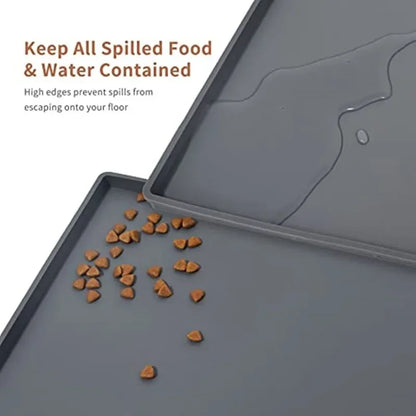 Silicone Pet Meal Mat Pet Waterproof and Anti Slip Cat Food Mat No Cleaning Required Puppy Feeding Bowl Mat Pet Accessories