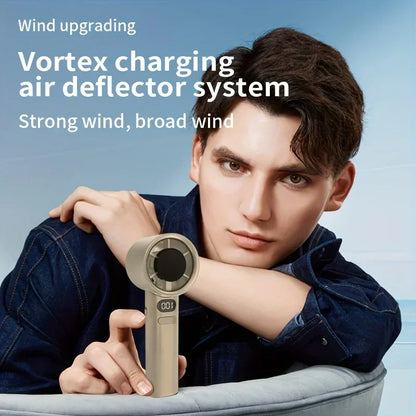 Handheld Small Fan 120 High-speed Desktop Fan Adjustable Portable Outdoor Handheld USB Rechargeable Mini Handheld Electric Fans