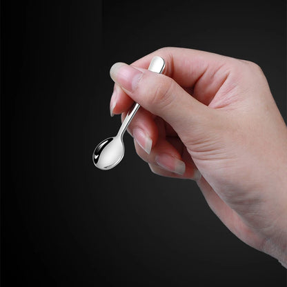 304 Stainless Steel Flavoring Spoon Salt Spoon Coffee Stirring Spoon Cute Dessert Spoon Mini Ice Cream Spoon