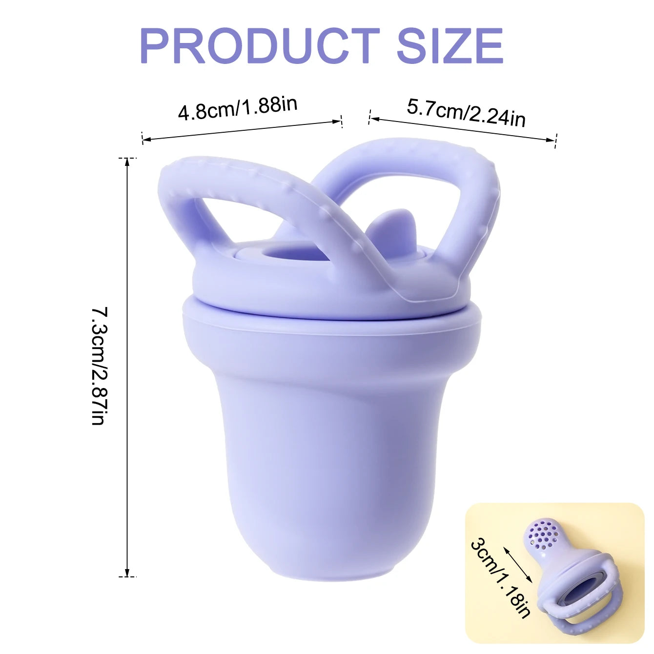 1PCS Baby Silicone Food Supplement Pacifier Pure Color Baby Tableware Portable Baby Fruit Vegatable Feeder Teether Baby Toys