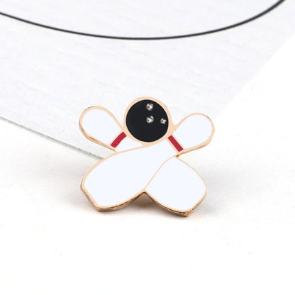 All Love Sports!Healthy Lifestyle Enamel Pins Rugby Basketball Soccer Bowling Brooches Roller Skates Badge Shirt Hat Bag Jewelry