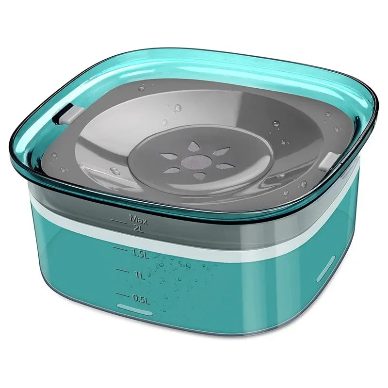 2L Dog Water Bowls Pet  Floating Drinking Bowls Cat Anti Wet Mouth Anti Splash Large Capacity Drinker For Small Mid Large Dog