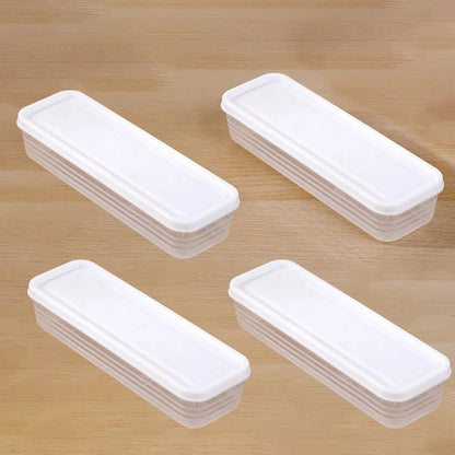 2/4 Pcs Long Rectangular Food Storage Containers, Plastic Reusable Refrigerator Organizer Boxes Kitchen Accessories