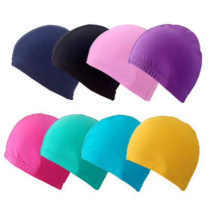 NEW Swimming Cap Elastic Nylon Ear Guards Long Hair Pool Cap Slim Swimming Cap Swimming Accessories