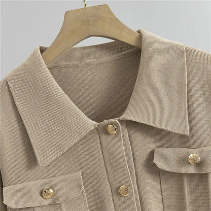 Elegant Office Sweaters Tops+slim High Waist Knitwear Skirts 2 Piece Sets Women New Streetwear Tracksuit Korean Fashion Autumn