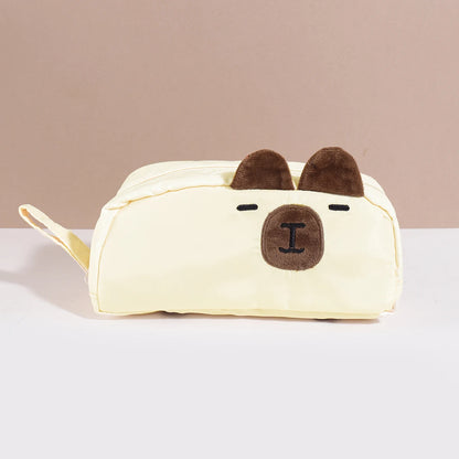 1 pc pencil case in the shape of a cute animal, cartoon-style, stylish and portable school supplies, back-to-school essentials