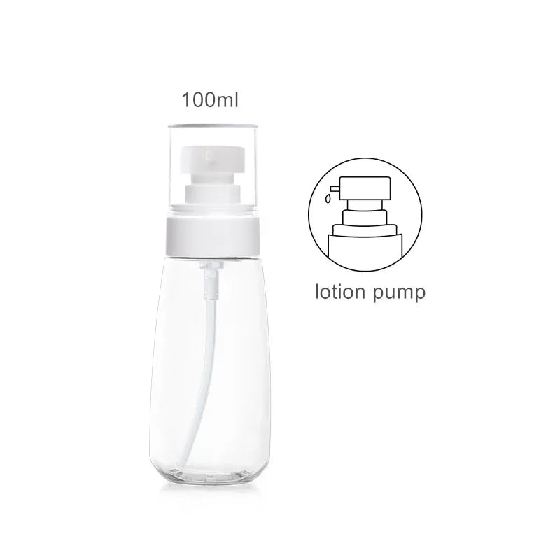 30ml 60ml 100ml UPG Fine Mist Spray Bottle Plastic Bottl Lotion Pump Travel Perfume Water Bottles Refill