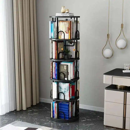Modern Closet Bookcase Organizer Cabinet Display Rotating Bookcase Magazine Shelves Estante Para Livros Minimalist Furnitures