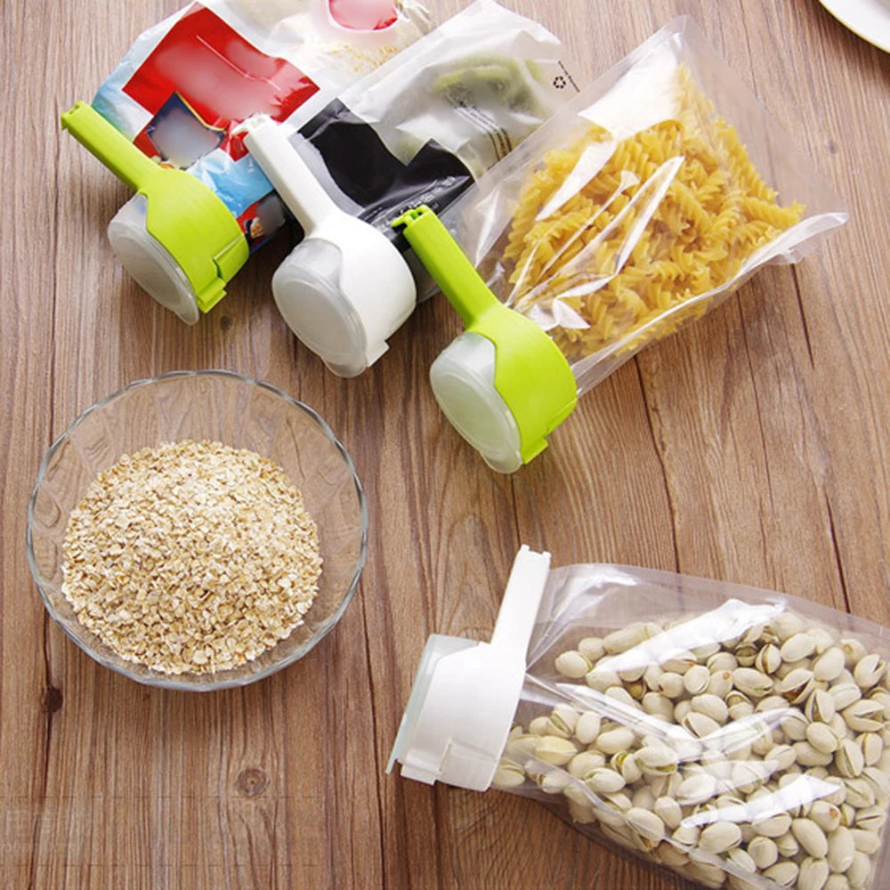 Food Storage Seal With Dumping Port, Food, Chip Bag Clip, Plastic Cover Food Clip,  For Sorting And Storing Food In The Kitchen