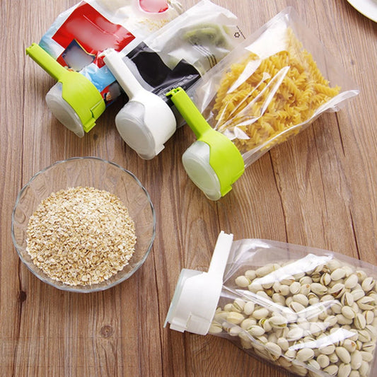 Food Storage Seal With Dumping Port, Food, Chip Bag Clip, Plastic Cover Food Clip,  For Sorting And Storing Food In The Kitchen