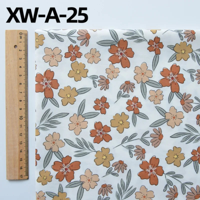 Fabric cotton handmade diy bedding flowers garden flowers pure cotton printing fabric twill cotton fabric sewing