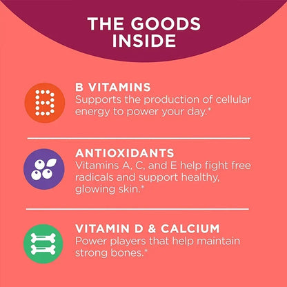 Women's Multivitamin Gummies - Contains Vitamins A, C, D, E, B, Biotin and Folic Acid