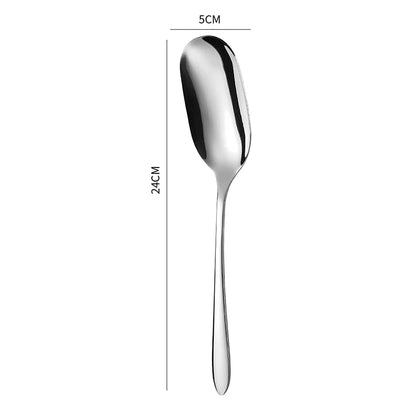1Pc Stainless Steel Thickening Spoon Creative Long Handle Hotel Hot Pot Spoon Soup Ladle Home Kitchen Essential Tools