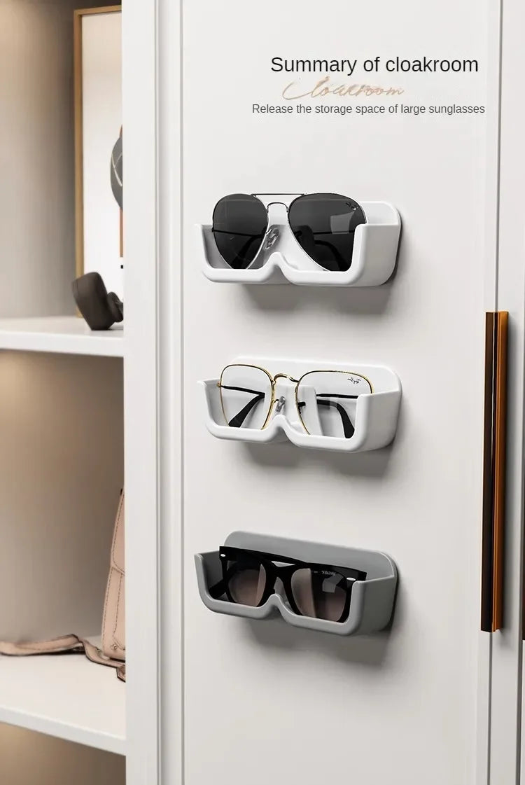 10PCS Eyeglasses Organizer Premium Sunglasses Display Case Wall Mounted No-Punch Sunglasses Organizer Home Organization