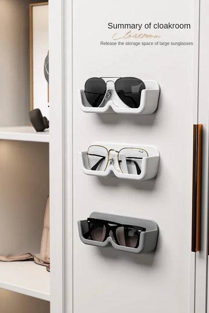 10PCS Eyeglasses Organizer Premium Sunglasses Display Case Wall Mounted No-Punch Sunglasses Organizer Home Organization