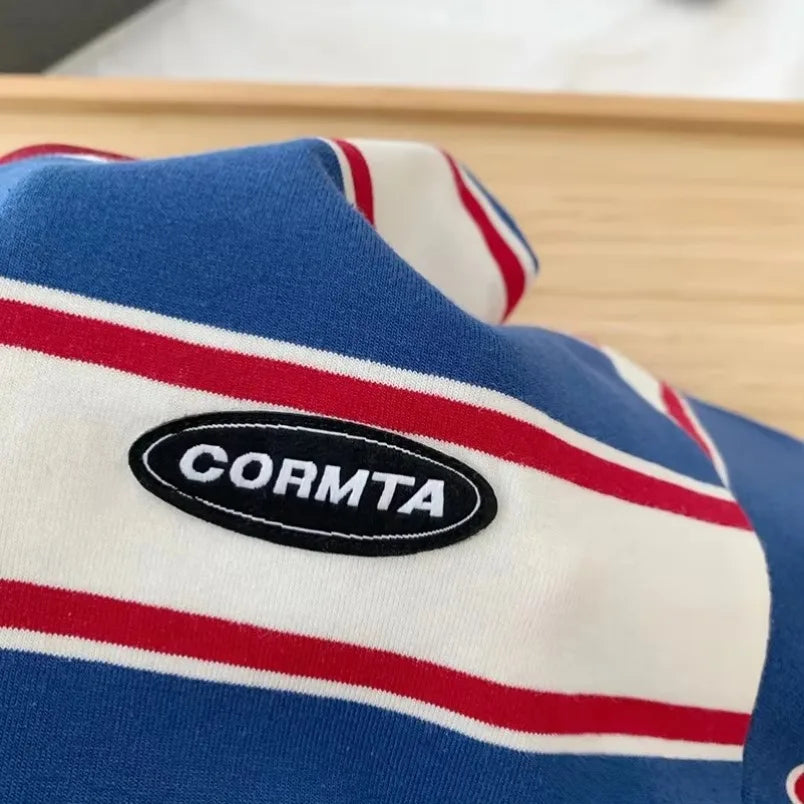 Children Clothes For Baby Girl Boys T-shirt Stripe Cotton 2-7Y Long Sleeves Shirts Teen Hoodie Bottoming Spring Shirt Kids Tops