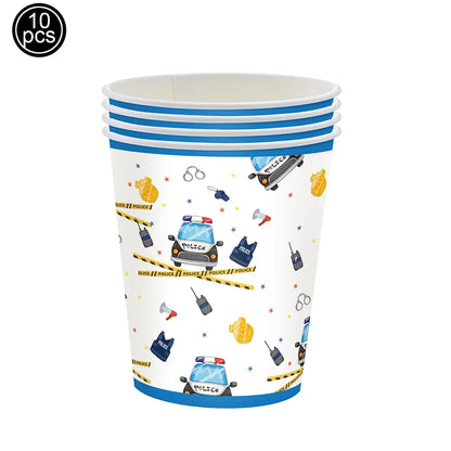 Police Party Birthday Decorations Tableware Police Party Plates Napkins Party Supplies Police Officer Theme Birthday Party Decor