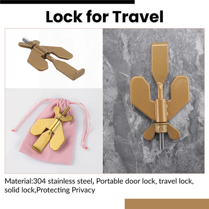 Portable Door Lock Home Security Door Locker Travel Lockdown Locks Solid Heavy Duty Locks Door Lock For Traveling Home-AT64