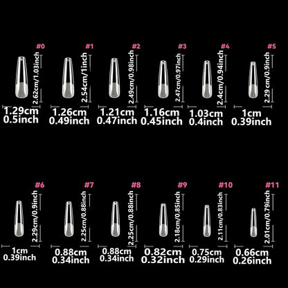 240PCS Short Almond Nail Tips Soft Gel Pre-Shaped Acrylic Nail Tips Half Matte Full Cover Nail Tips Clear Gelly Press on Nail