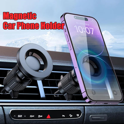 Magnetic Phone Holder 360° Rotation Strongest Magnet Car Air Vent Mobile Phones Mount for iPhone 16 15 14 13 Pro Max Accessories