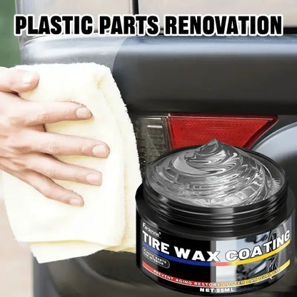 Car Repair Kit: Black Interior Wax, Dashboard Cleaner, Plastic Care,Tire Treatment, Seat Conditioner,External Plastic Restoratio