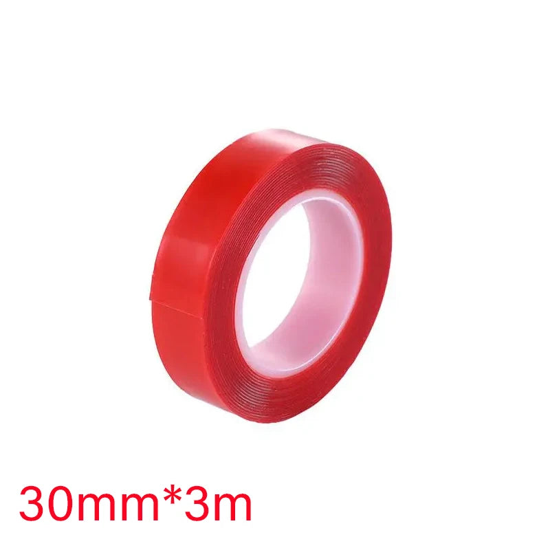 Double Sided Tape Nano Tape 3Meter 10/20/30mm Width Transparent Tape Washable Adhesive Nano Traceless Sticker Glue Red