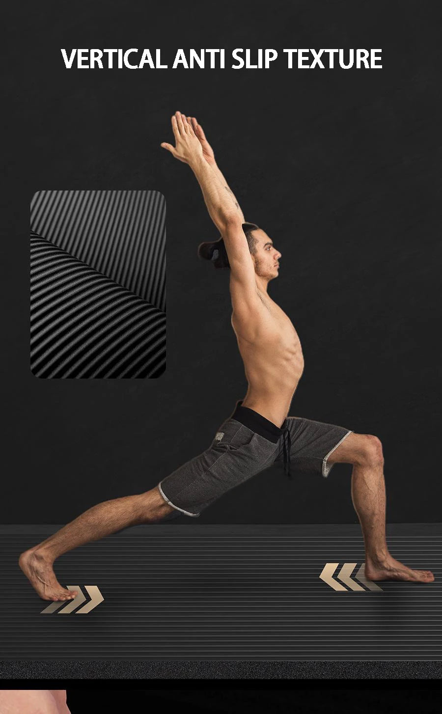 Yoga Mat Anti-skid Sports Fitness Mat Thick NBR Comfort Foam Yoga Matt For Exercise Yoga And Pilates Gymnastics Mat