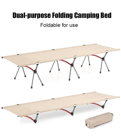 Camping Cot Outdoor Exquisite Camping Folding Bed Lightweight and Portable Safe and Stable High and Low Dual-use Folding Bed