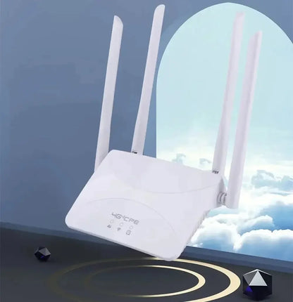 WiFi Router 4G LTE WIFI Extender Repeater 150Mbps 4 Antennas Power Signal Booster Intelligent Micro SIM Card for Home Office