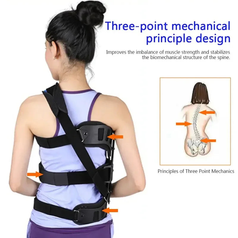 Fixed Spinal Brace Aluminium Alloy Breathable Fixed Spinal Straightener Brace for Children Adults Scoliosis Correcting Brace