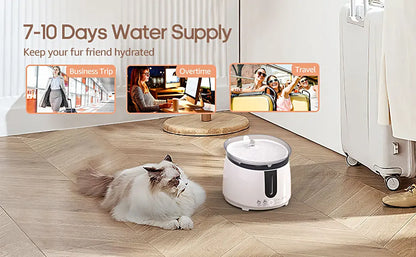 Cat Water Fountain Auto Filter Wireless Smart Pet Cat Drinker Bowl 2L Recirculate Filtring Drinker for Cats pet Water Dispenser