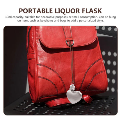 Outdoor Portable Wine Pot Small Hip Flask Heart Shaped Flask Stainless Steel Wine Flask Water Bottle