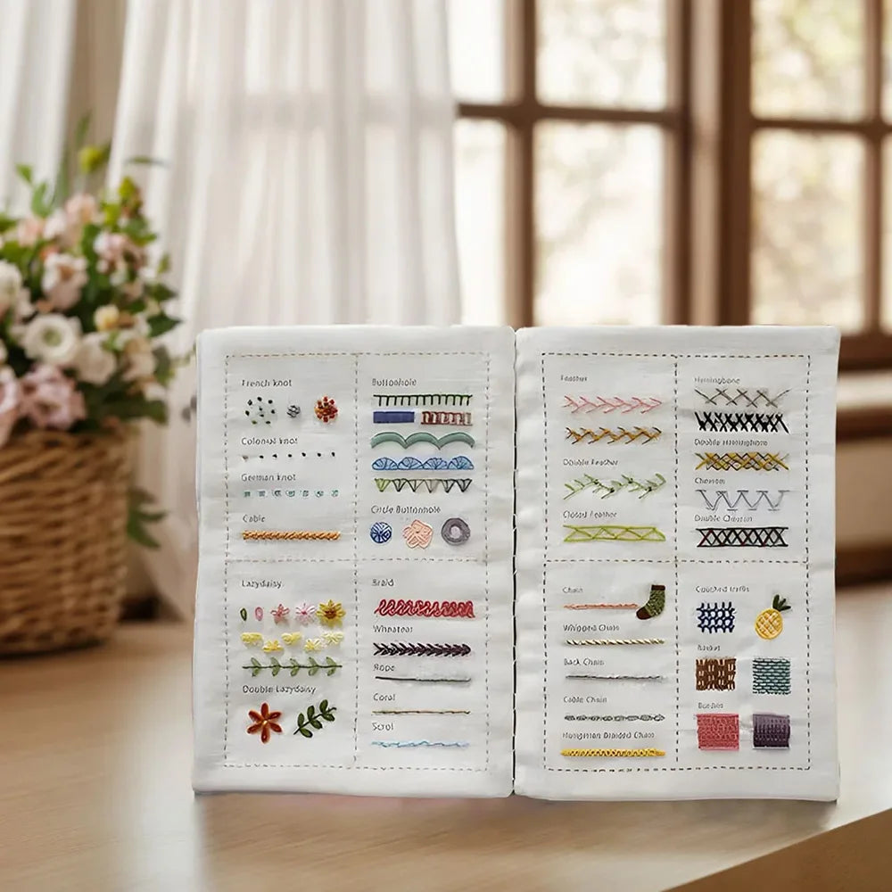 DIY Stitch Book, Embroidery Stitch Book, Embroidery Sewing Book, Embroidery Book, Sewing Books for Beginners Adult