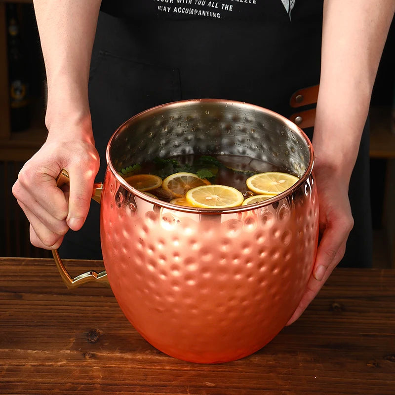 Giant Hammered Moscow Mule Mug, Mega Mug, Ice Bucket Mug, 5L