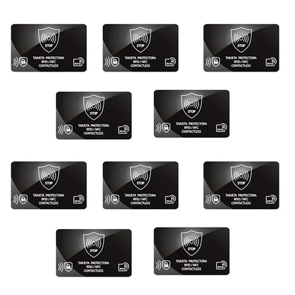 ABUO-10Pcs RFID Blocking Card Holder NFC Anti-Theft Shield Case IC Bank Card Protection Secure Wallet Blocker