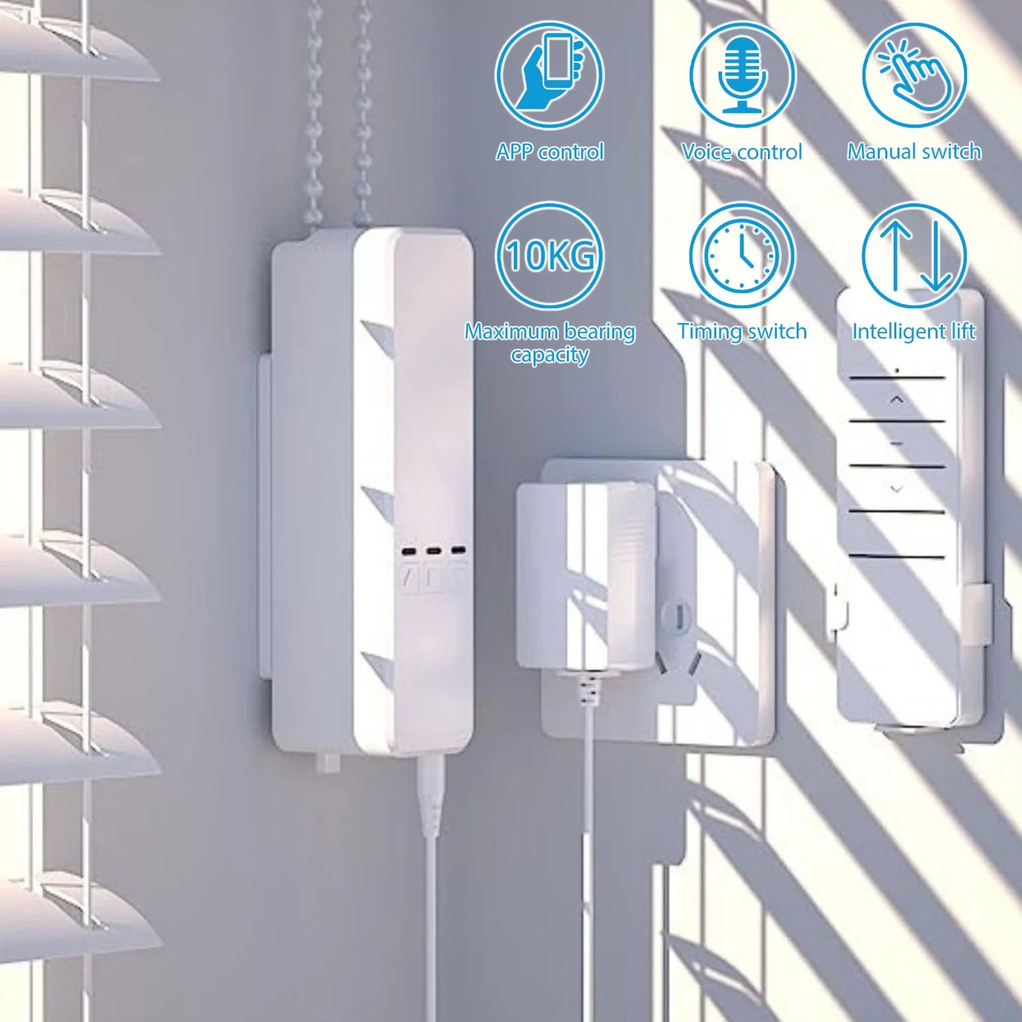 Smart Automatic Curtain Opener Remote Controller TY WiFi Smart Curtain App/Timer Voice Control Automatic Curtain Opener A Closer