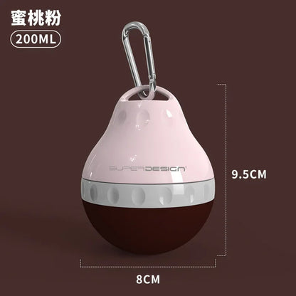 200ml Dog Travel Water Bottle Detachable Bowl Leak Proof Portable Food Feeder Small Dog Cat Supplies for Walking Hiking Travel