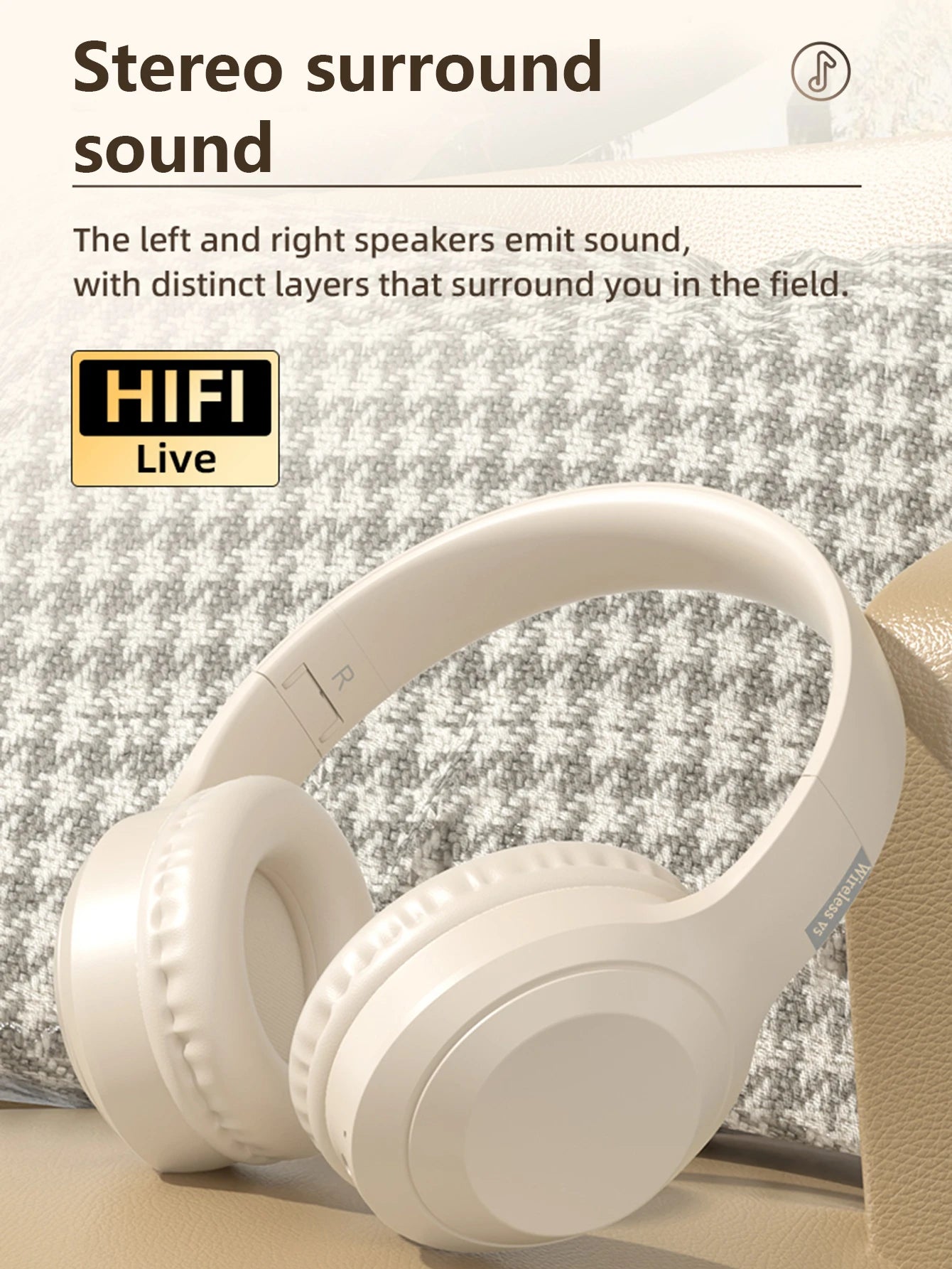 Headset Bluetooth wireless headset, Jerry 5.0, long range, gaming game wireless headset, low latency