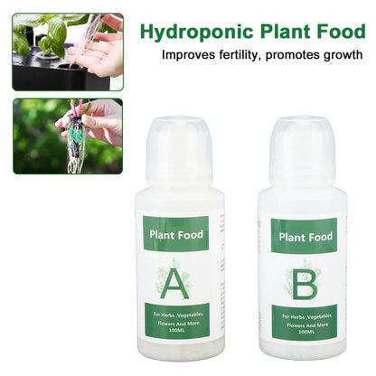 Plant Growing Nutrient 3 Set Hydroponic Plant Food Plant Growing Hydroponic Nutrients Indoor Plant Food for Vegetables Fruit
