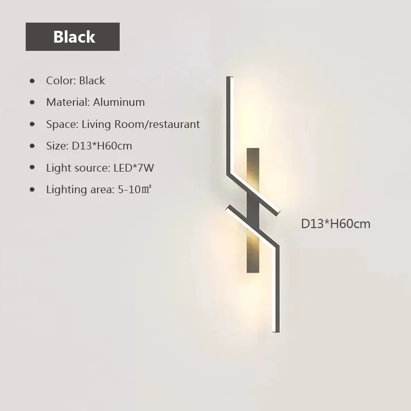 LED Wall Lamp Modern Home Decor Wall Sconce For Living Room Bedroom Bedside Minimalist Interior Decorative Lights