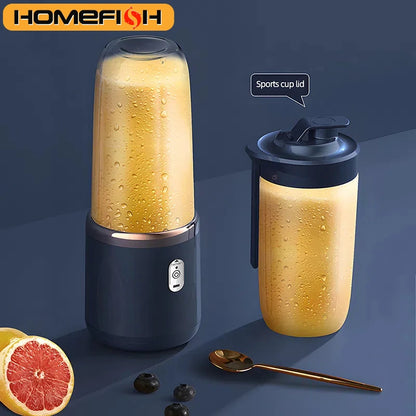 40W Portable Blender Cup with Sharp Blades 1500mAh Battery Double Cups for Smoothie Juice Shakes Travel Camping Picnic Home Use