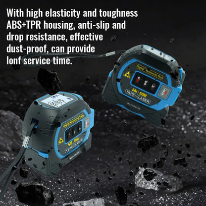 Laser Tape Measure 3 In 1 Digital Tape Measure High Precision Laser Rangefinder Steel Tape Measure