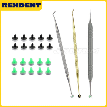 Teeth Whitening Resin Filling kit Molding Tools Light Cure Resin Filling Spatula Mixing Handle and Foam Pads Kit