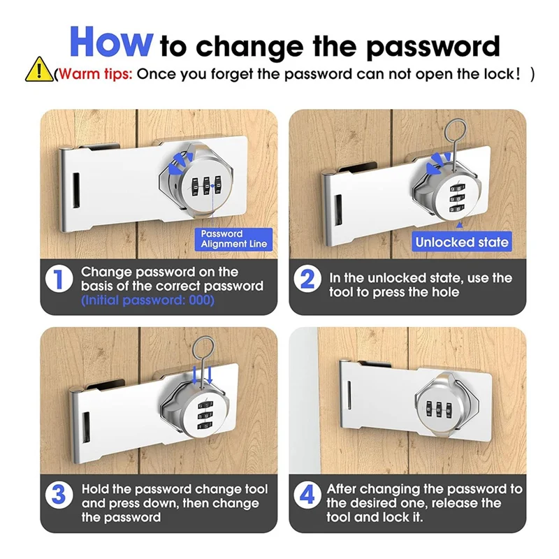 Daily Sale Keyless Cabinet Combination Latch,Cabinet Password Locks For Cabinet,Mailbox,Office File Cabinet Lock Silver Easy To