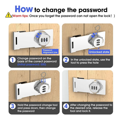 Daily Sale Keyless Cabinet Combination Latch,Cabinet Password Locks For Cabinet,Mailbox,Office File Cabinet Lock Silver Easy To