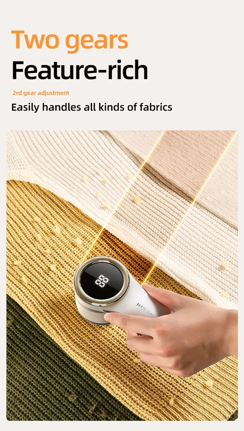 Electric Lint Remover for Clothes LCD Display USB Rechargeable Portable Hair Balls Fuzz Removers Household Fabric Shaver