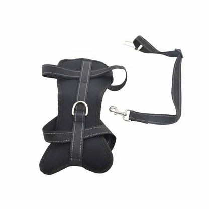 Dog Car Safety Chest Seat Belt Pet Harness Adjustable Vehicle Breathable Safe Dogs Belt Harness Walking Harness With Belt Leash